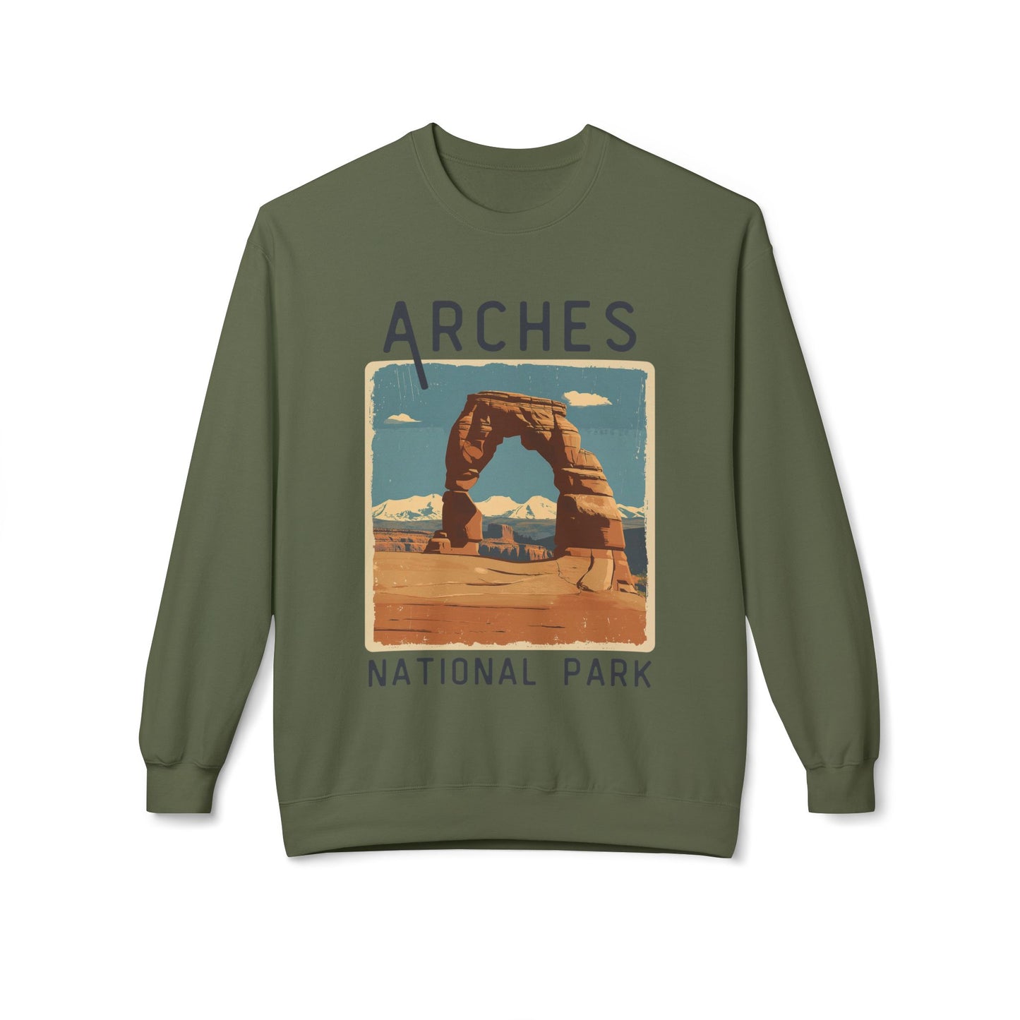 Softstyle Sweatshirt - Arches National Park Fleece Sweatshirt