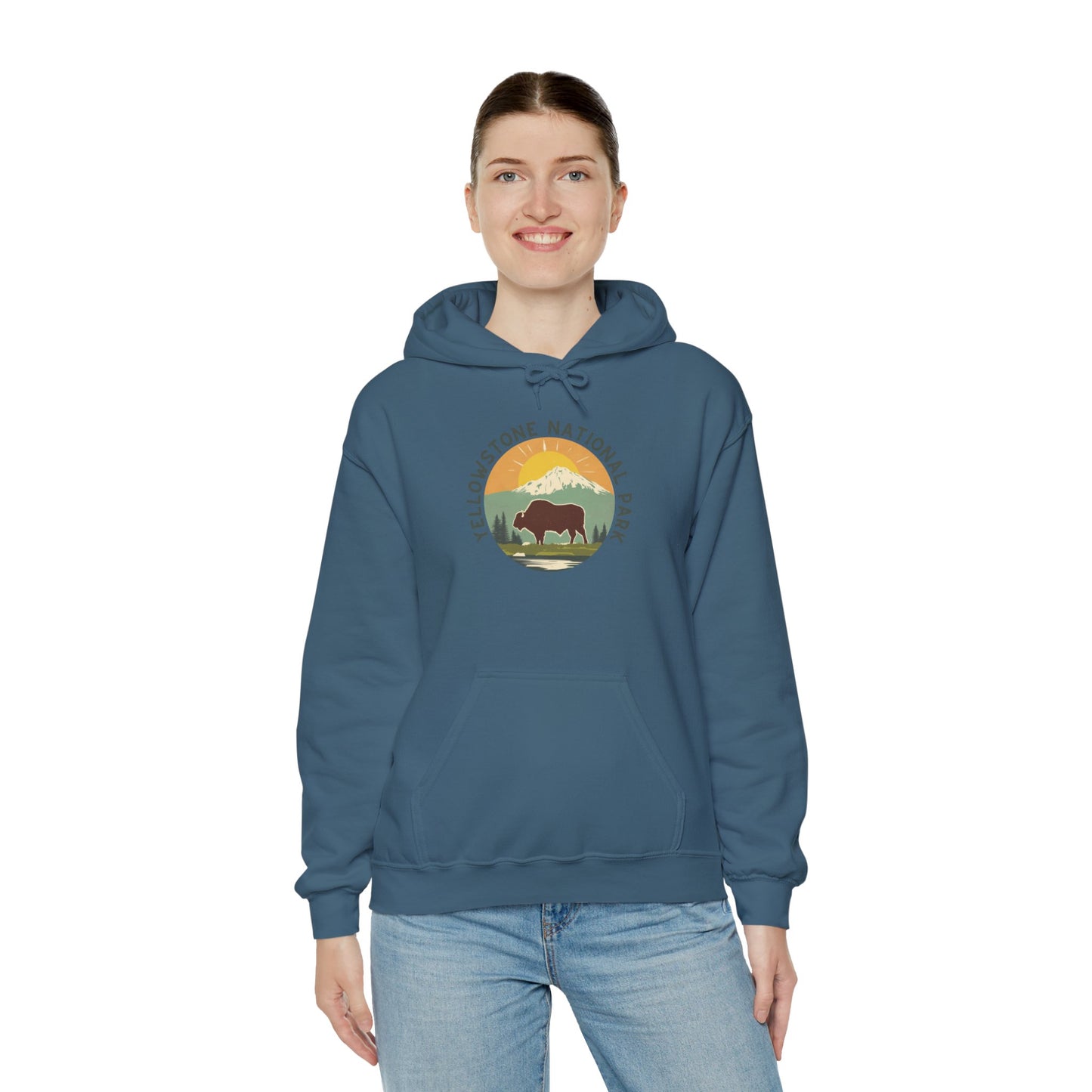 Hoodie - Unisex Heavy Blend™ Yellowstone National Park Hooded Sweatshirt