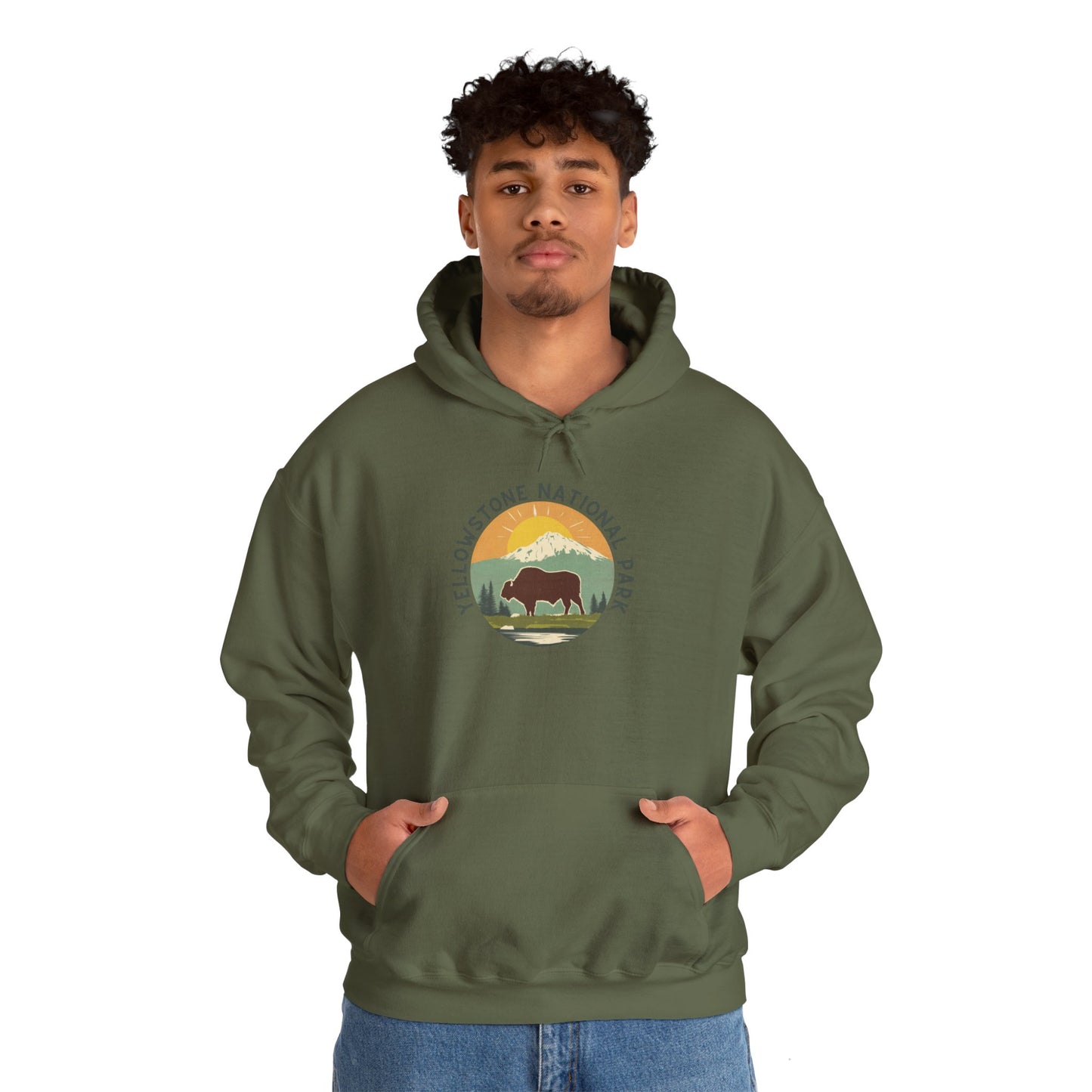 Hoodie - Unisex Heavy Blend™ Yellowstone National Park Hooded Sweatshirt