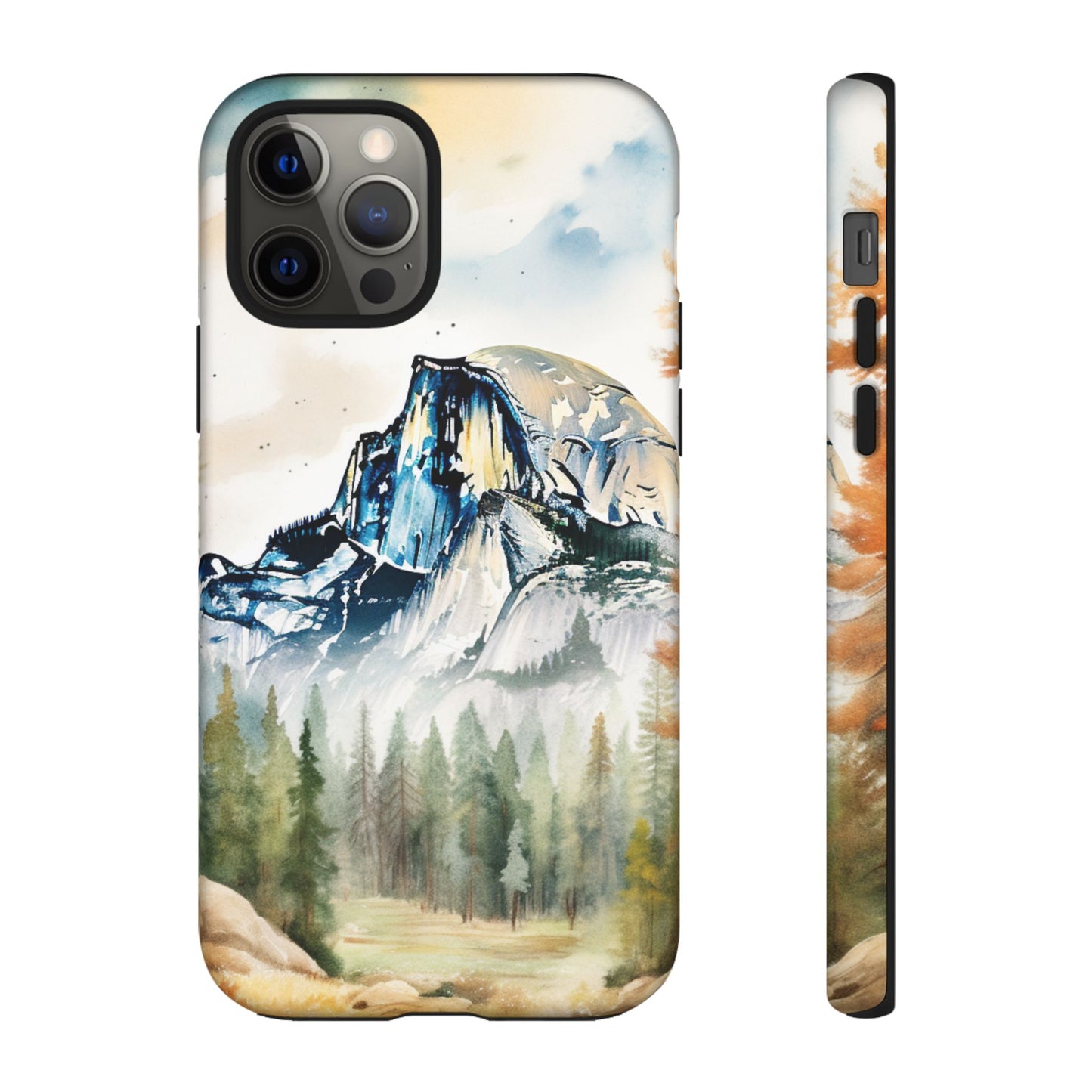 Tough Cases - Vintage Watercolor Yosemite National Park Cell Phone Cover