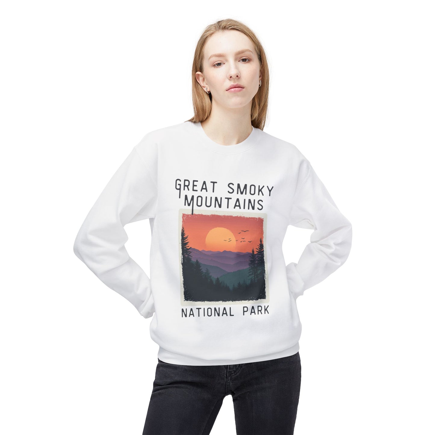 Softstyle Sweatshirt - Great Smoky Mountains National Park Fleece Sweatshirt