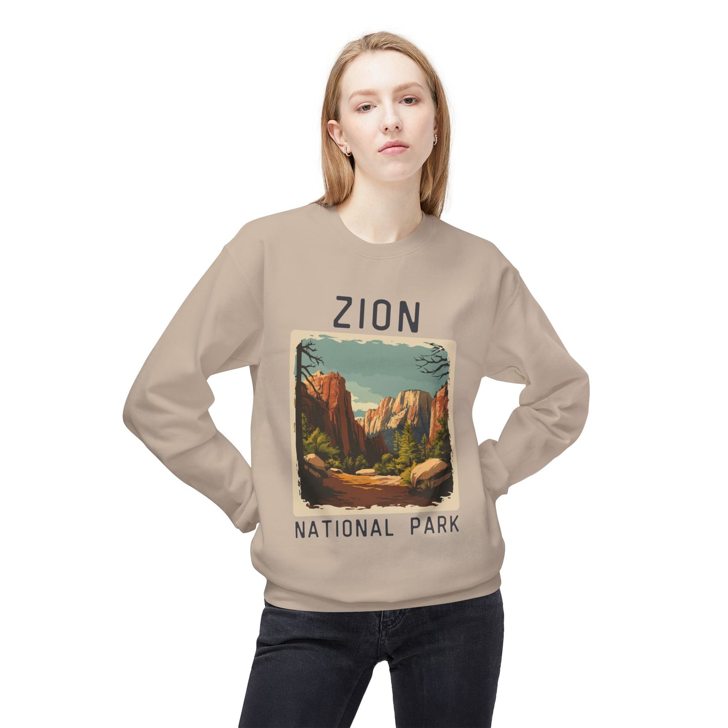 Softstyle Sweatshirt - Zion National Park Fleece Sweatshirt