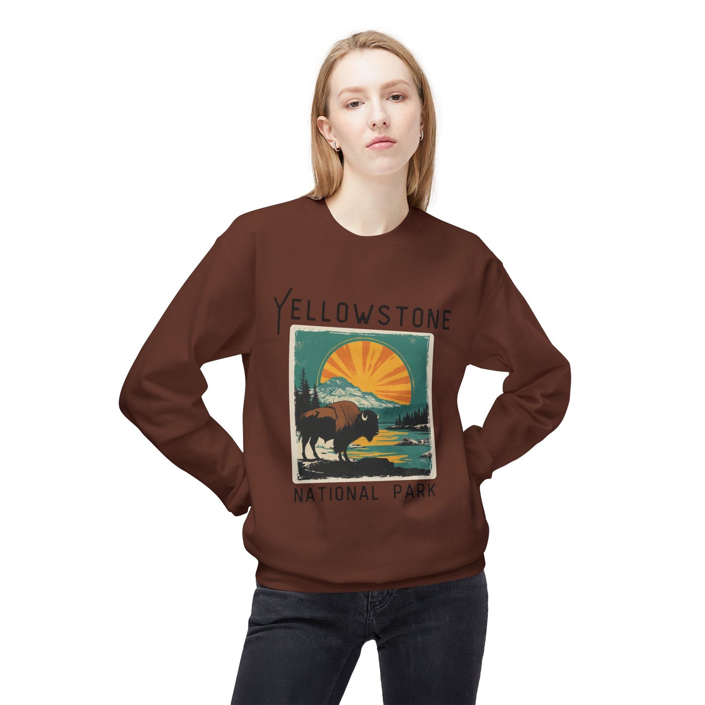 Softstyle Sweatshirt - Yellowstone National Park Fleece Sweatshirt