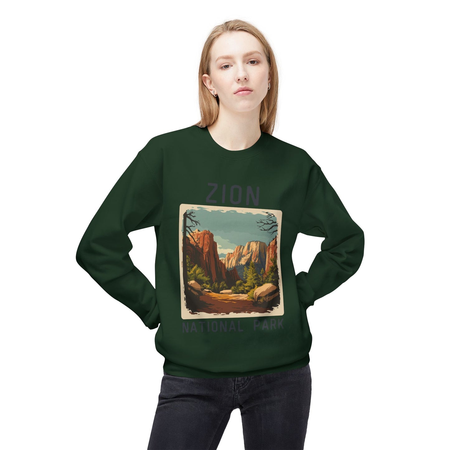 Softstyle Sweatshirt - Zion National Park Fleece Sweatshirt