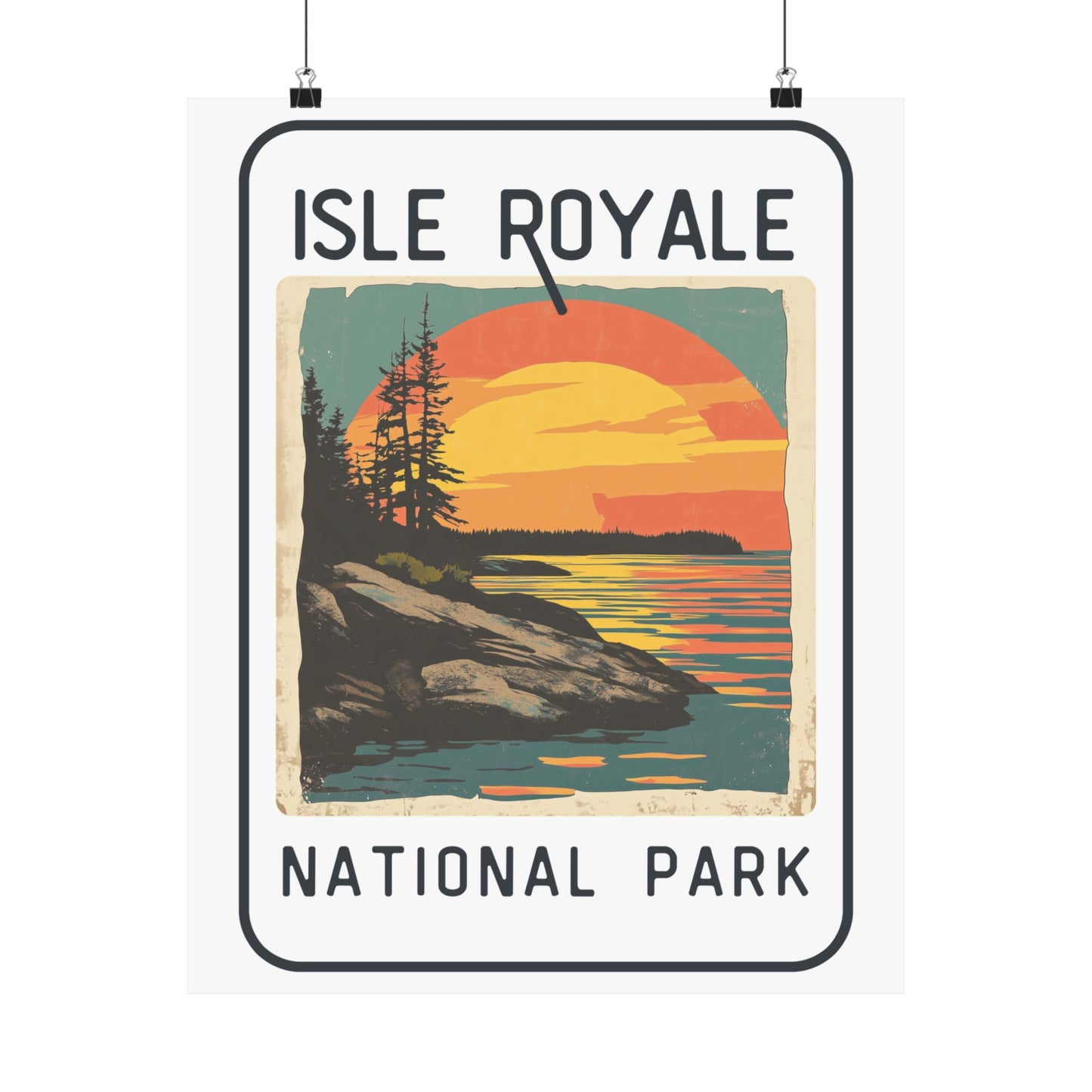 Poster - Isle Royale National Park Graphic Poster