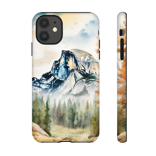 Tough Cases - Vintage Watercolor Yosemite National Park Cell Phone Cover