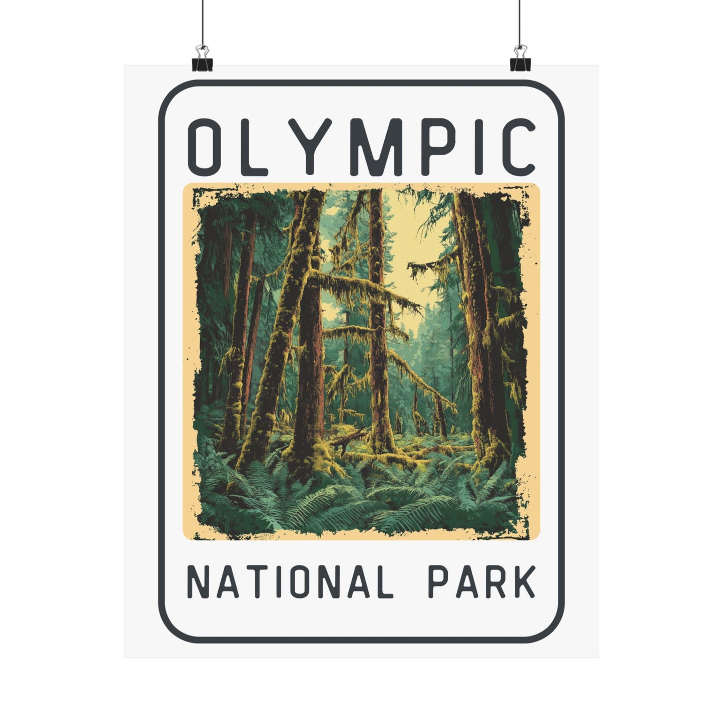 Poster - Olympic National Park Graphic Poster