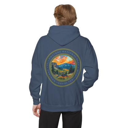 Heavyweight Hoodie - Yellowstone National Park Back Print Hoodie