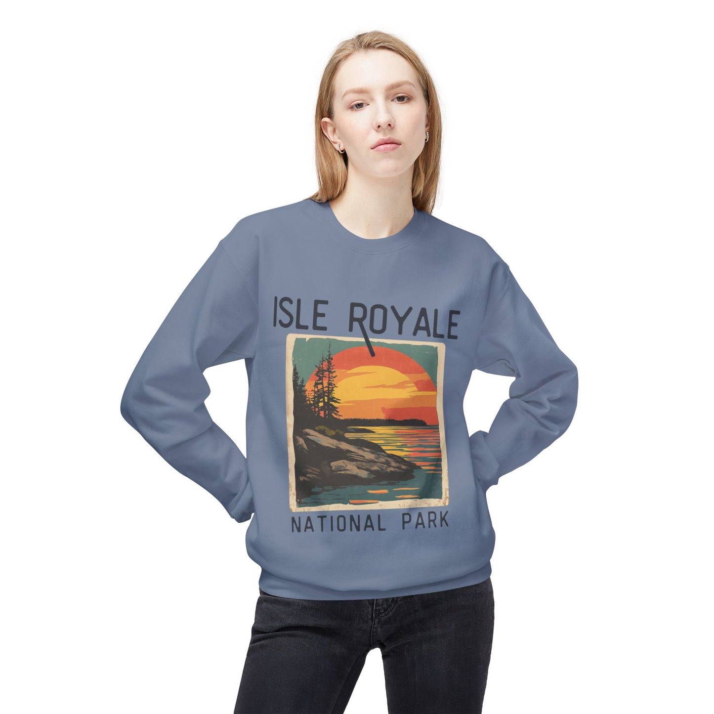 Softstyle Sweatshirt - Isle Royale National Park Fleece Sweatshirt