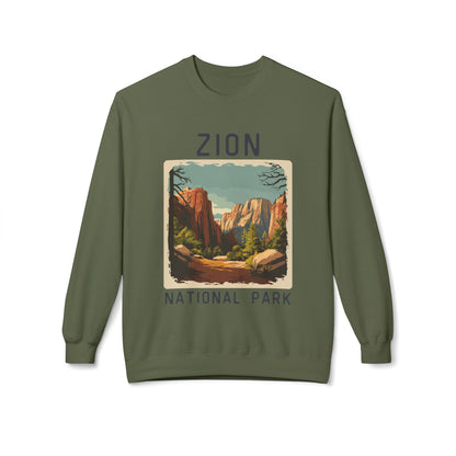 Softstyle Sweatshirt - Zion National Park Fleece Sweatshirt