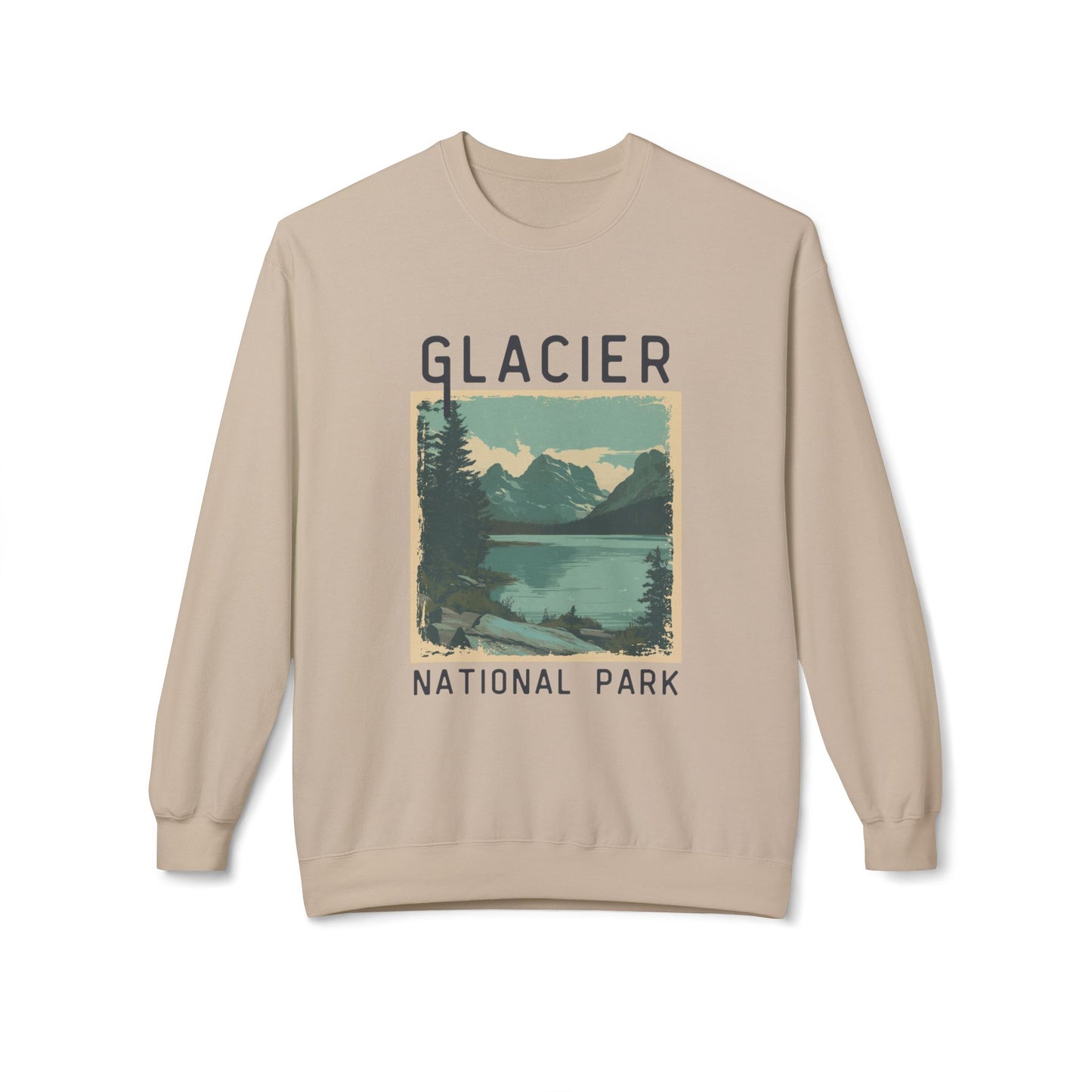 Softstyle Sweatshirt - Glacier National Park Fleece Sweatshirt