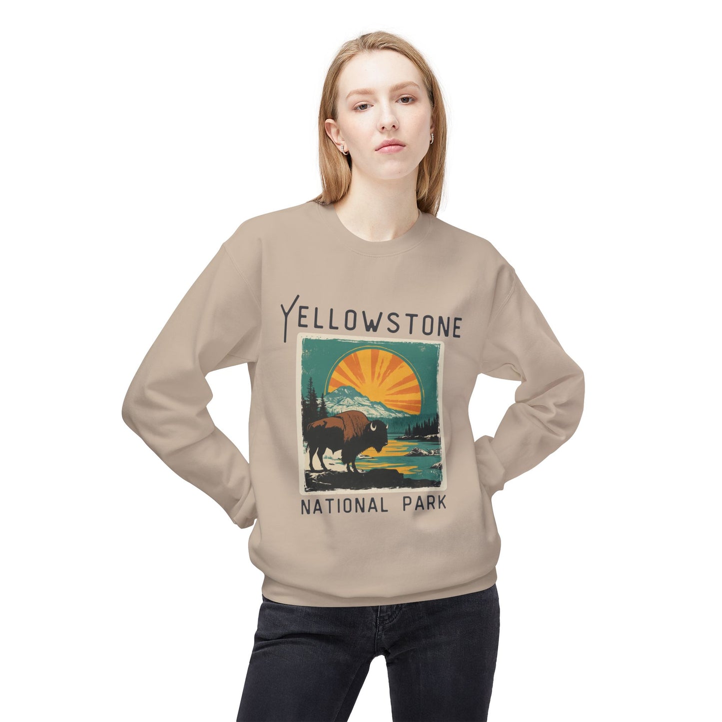 Softstyle Sweatshirt - Yellowstone National Park Fleece Sweatshirt