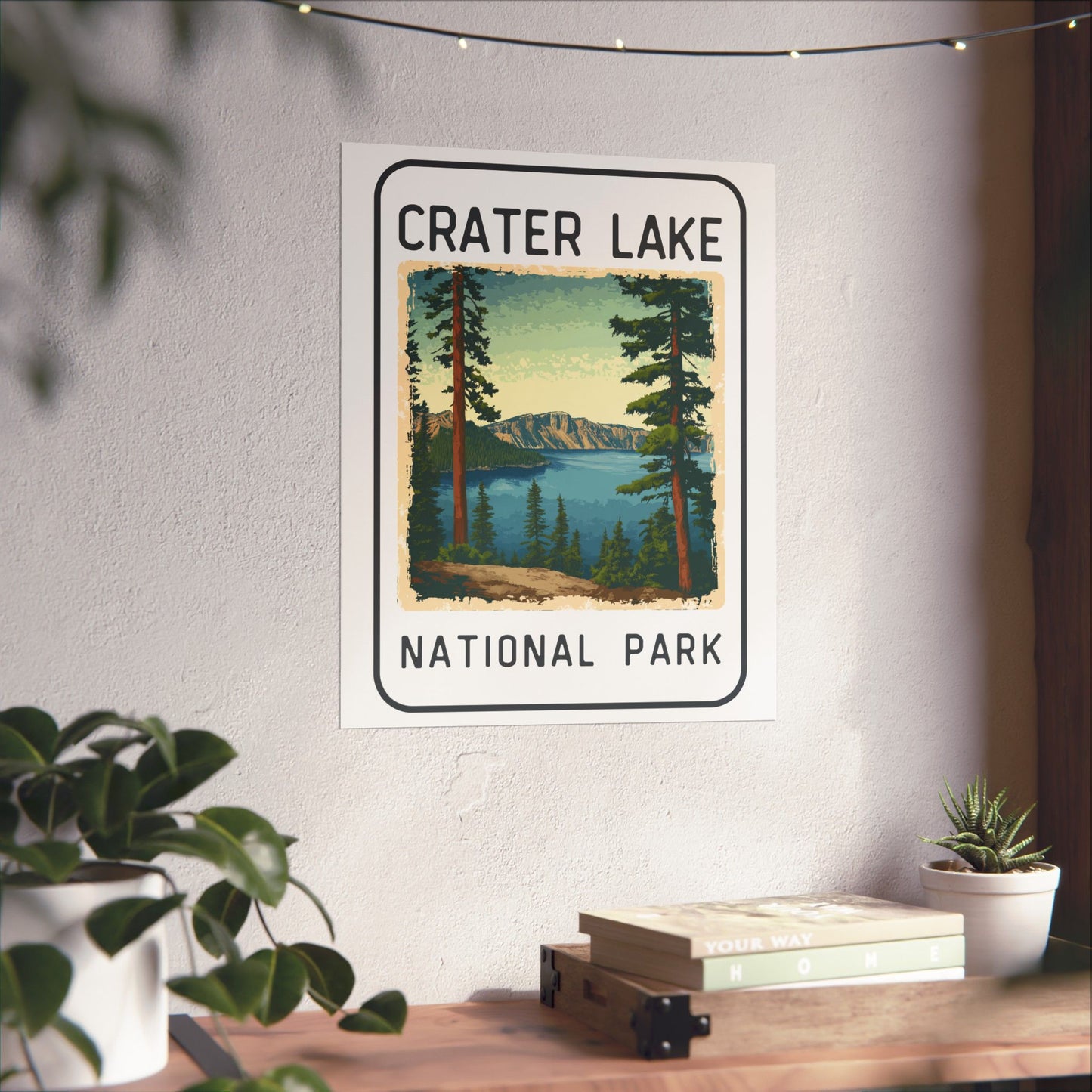 Poster - Crater Lake National Park Graphic Poster