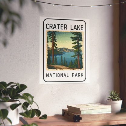 Poster - Crater Lake National Park Graphic Poster