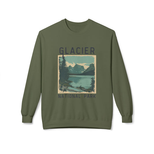 Softstyle Sweatshirt - Glacier National Park Fleece Sweatshirt