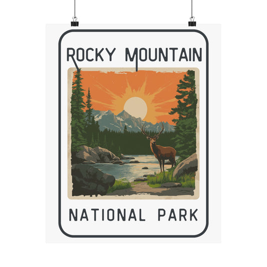 Poster - Rocky Mountain National Park Graphic Poster