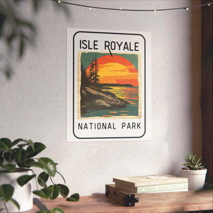 Poster - Isle Royale National Park Graphic Poster