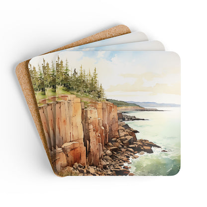 Coasters - Acadia National Park Corkwood Coaster Set