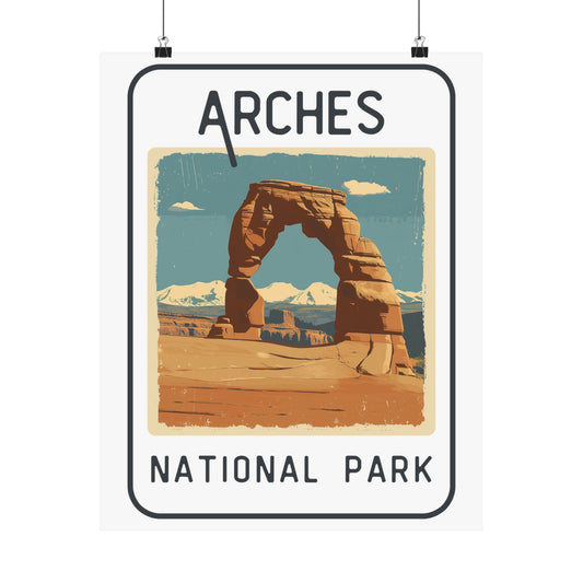 Poster - Arches National Park Graphic Poster