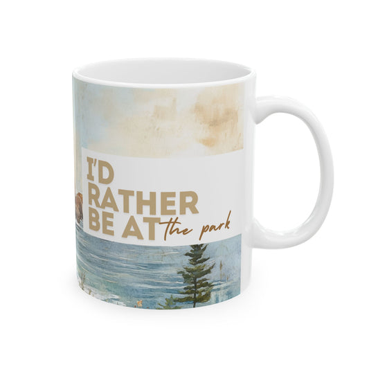 Mug - Vintage Watercolor Acadia National Park Ceramic Mug