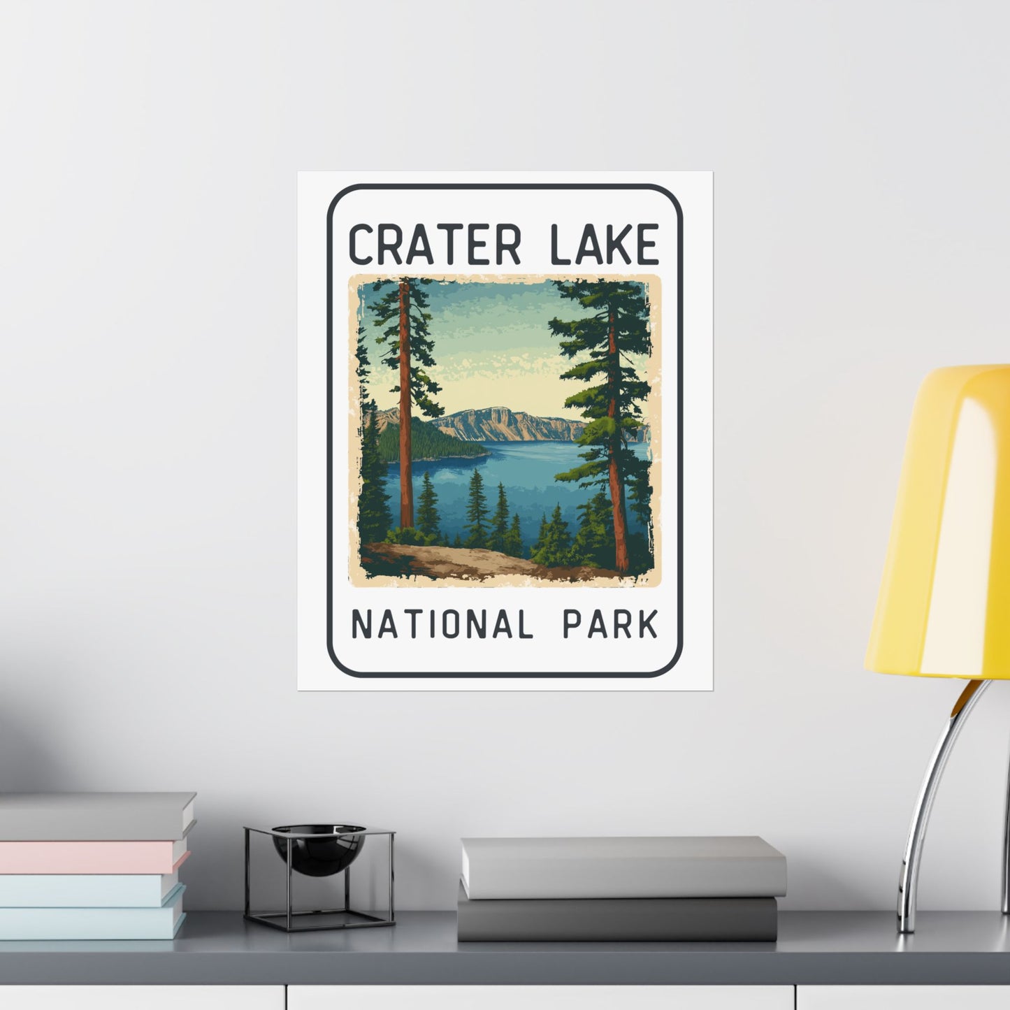 Poster - Crater Lake National Park Graphic Poster