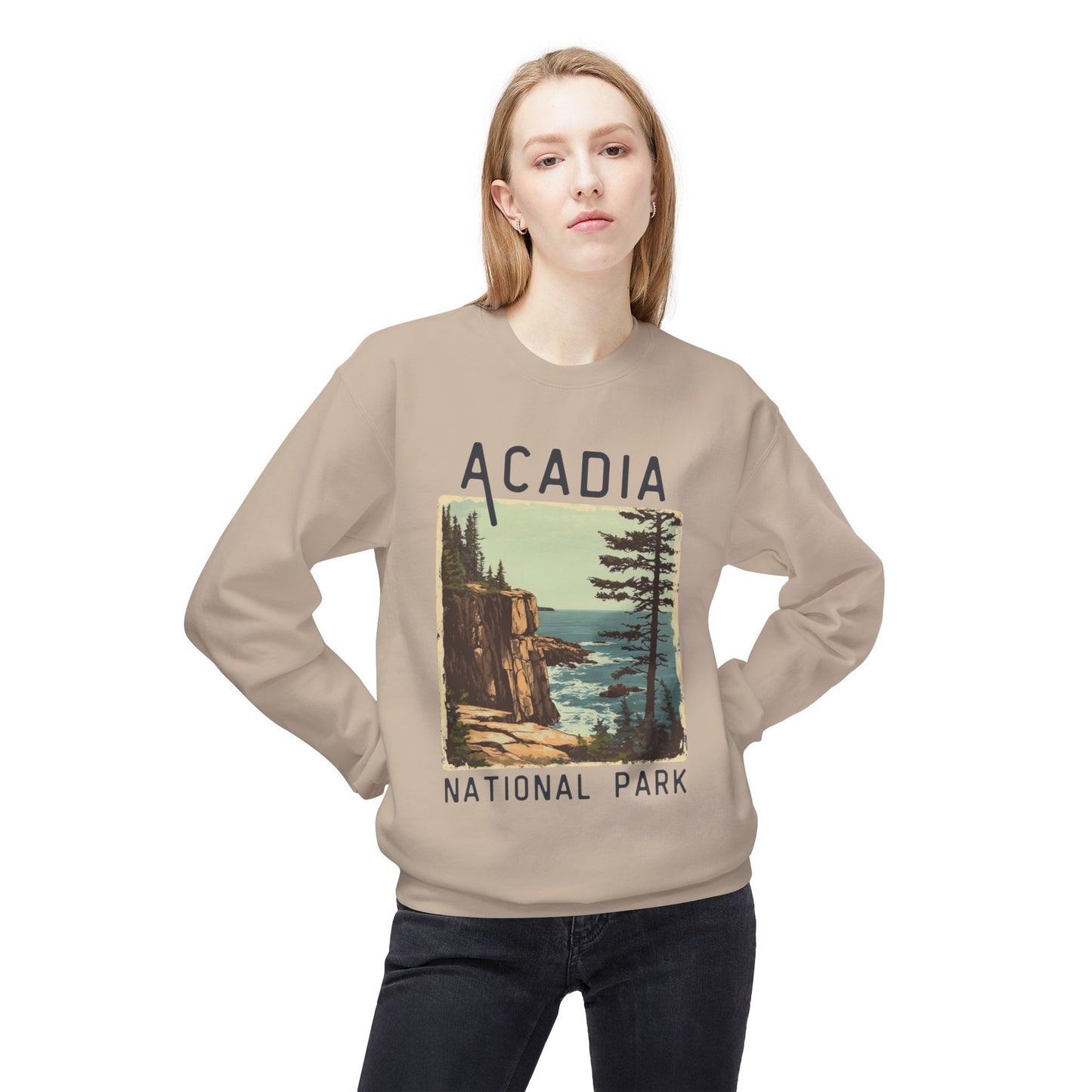 Softstyle Sweatshirt - Acadia National Park Fleece Sweatshirt