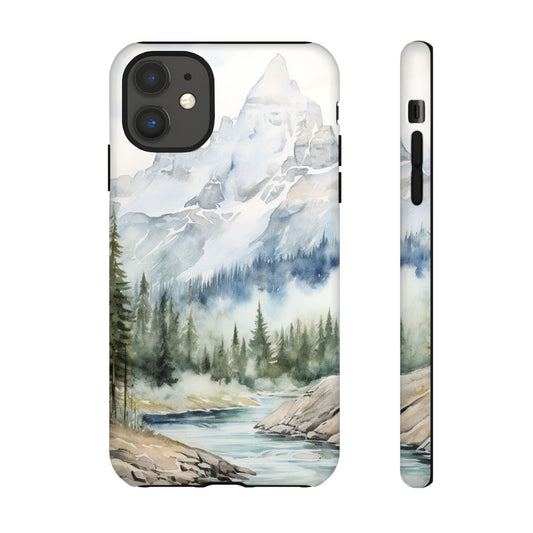 Tough Cases - Vintage Watercolor Grand Teton National Park Cell Phone Cover