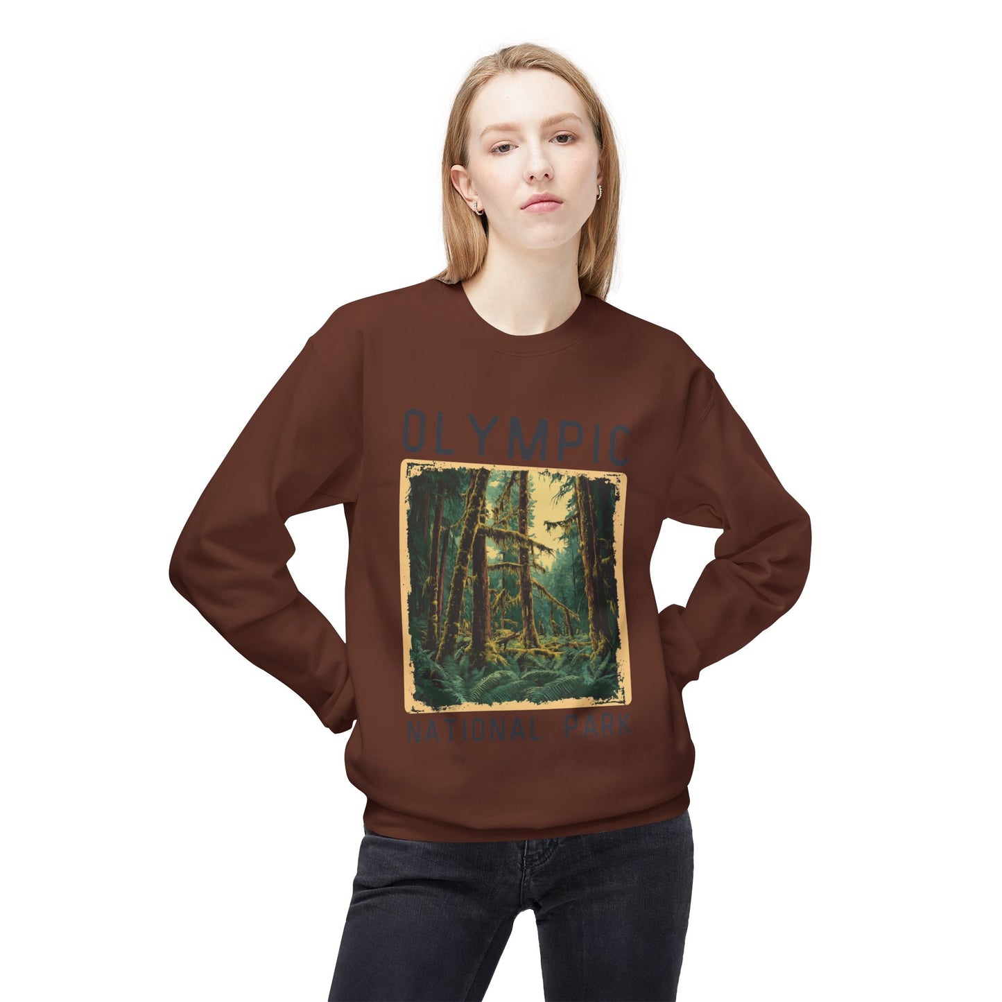 Softstyle Sweatshirt - Olympic National Park Fleece Sweatshirt