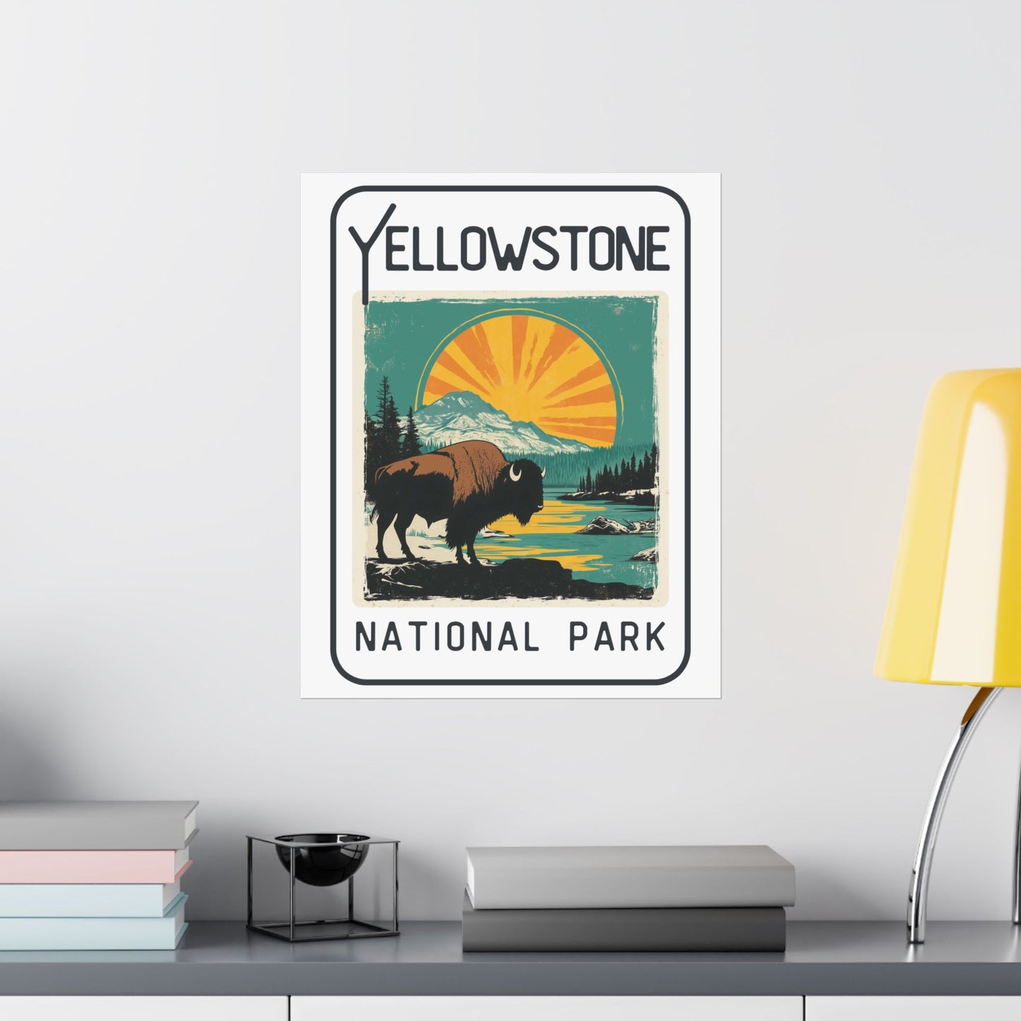 Poster - Yellowstone National Park Graphic Poster