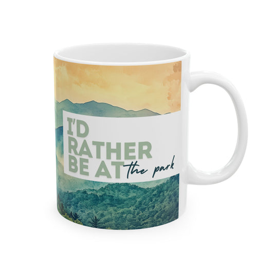 Mug - Vintage Watercolor Great Smoky Mountain National Park Ceramic Mug