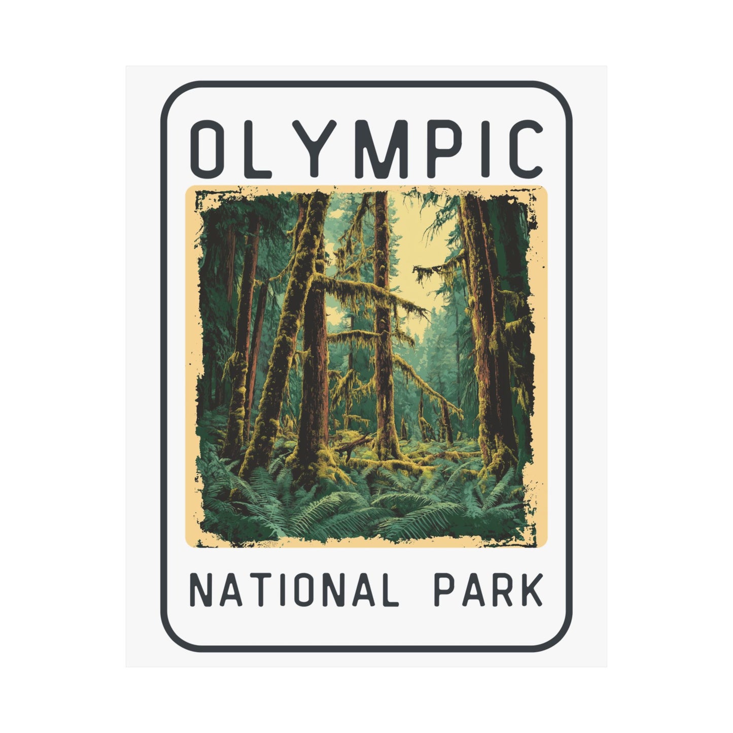 Poster - Olympic National Park Graphic Poster