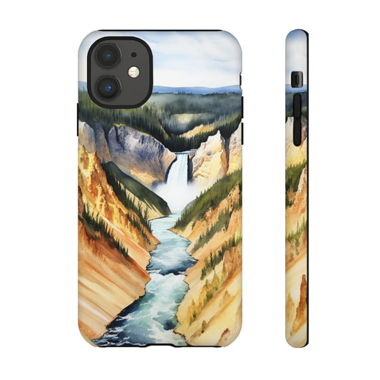 Tough Cases - Vintage Watercolor Yellowstone National Park Cell Phone Cover