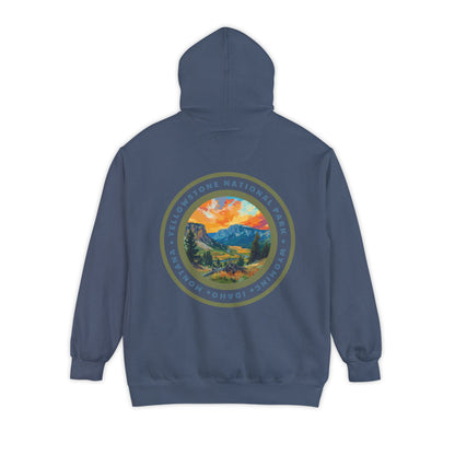 Heavyweight Hoodie - Yellowstone National Park Back Print Hoodie