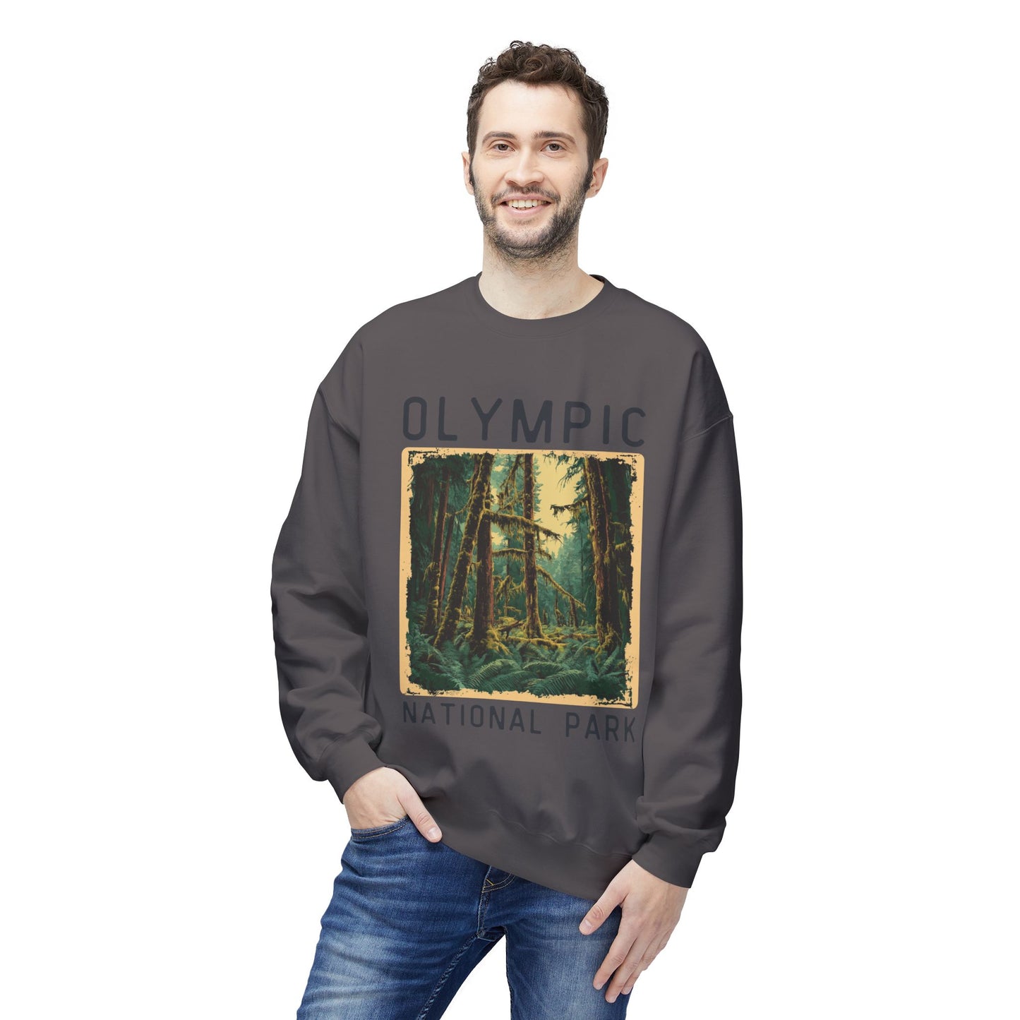 Softstyle Sweatshirt - Olympic National Park Fleece Sweatshirt