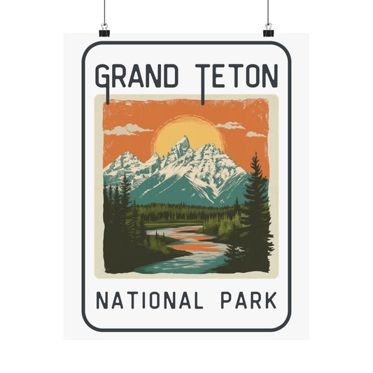 Poster - Grand Teton National Park Graphic Poster