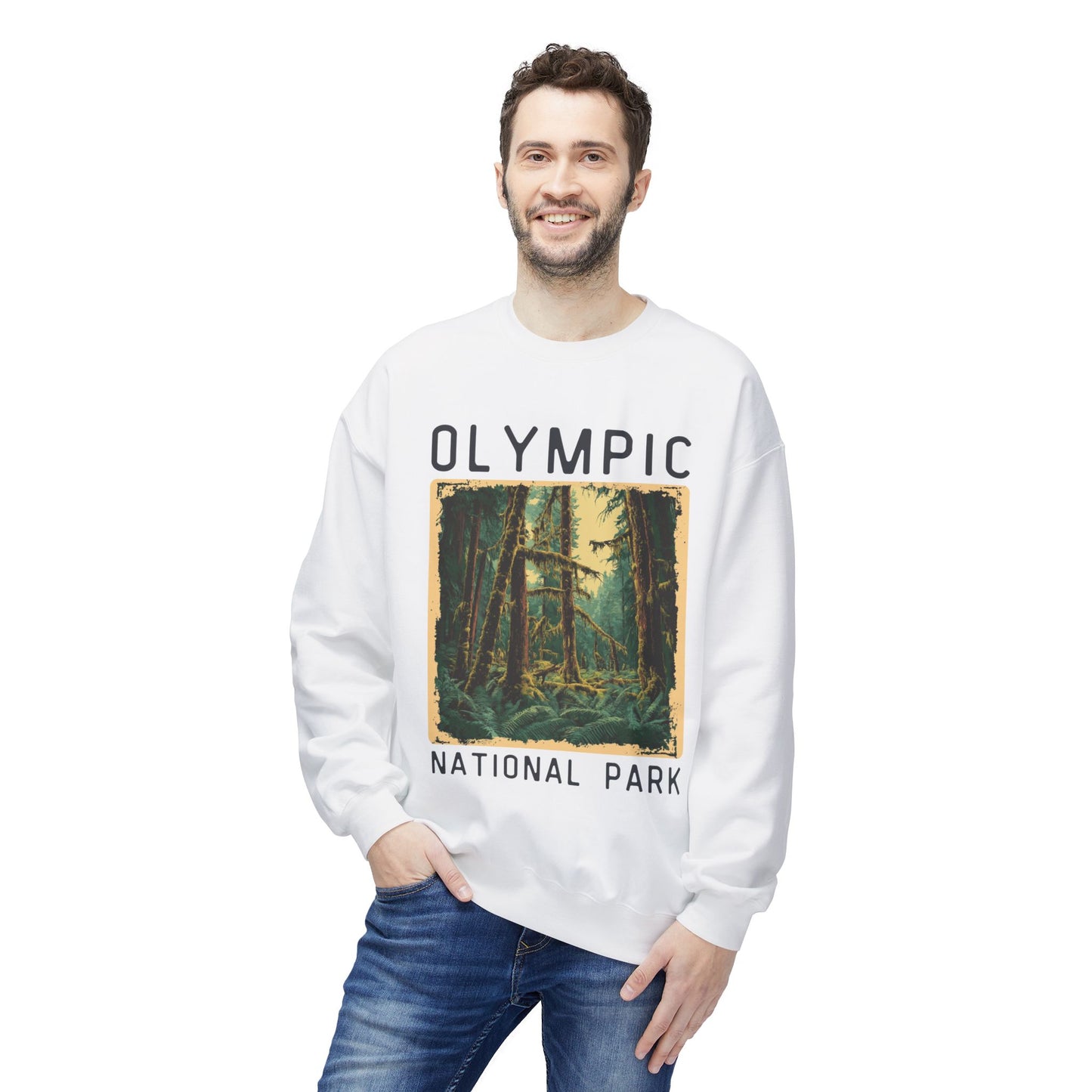 Softstyle Sweatshirt - Olympic National Park Fleece Sweatshirt