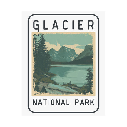 Poster - Glacier National Park Graphic Poster