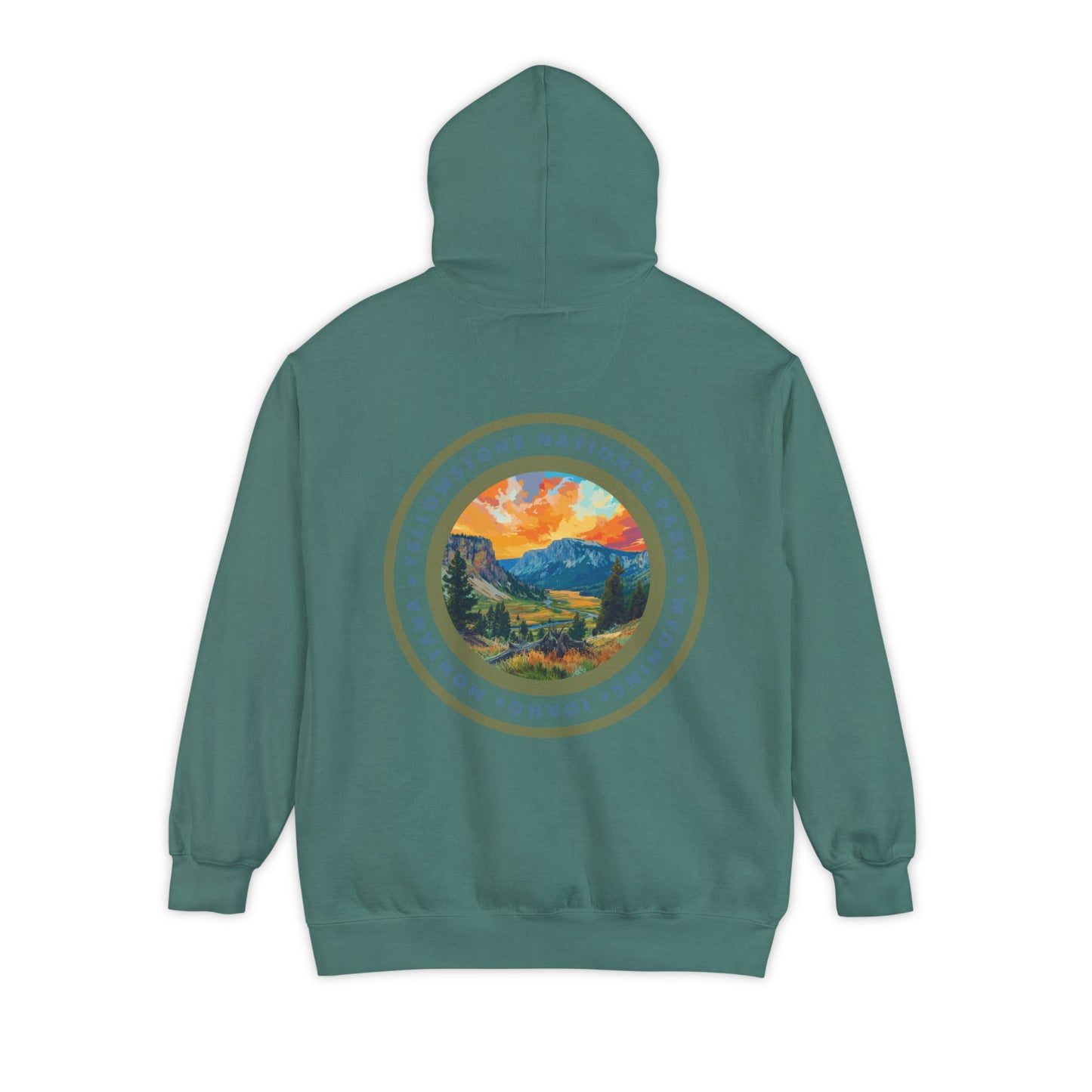 Heavyweight Hoodie - Yellowstone National Park Back Print Hoodie