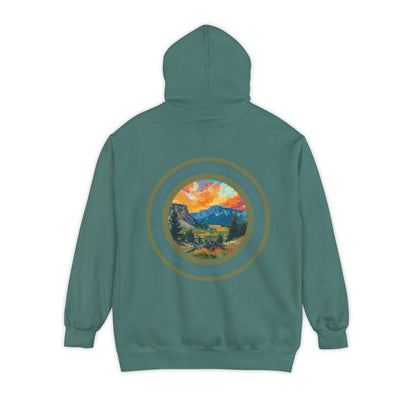 Heavyweight Hoodie - Yellowstone National Park Back Print Hoodie