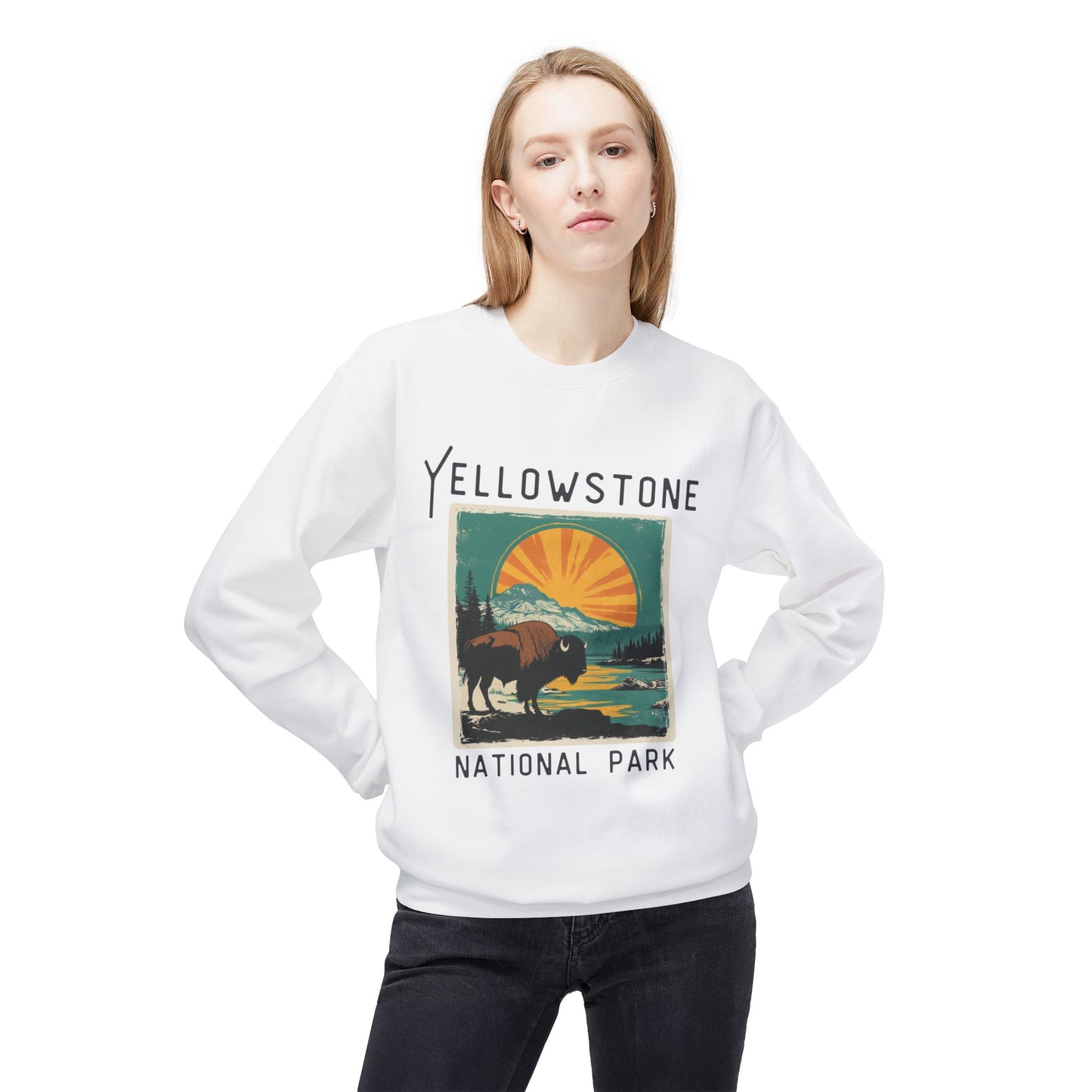 Softstyle Sweatshirt - Yellowstone National Park Fleece Sweatshirt