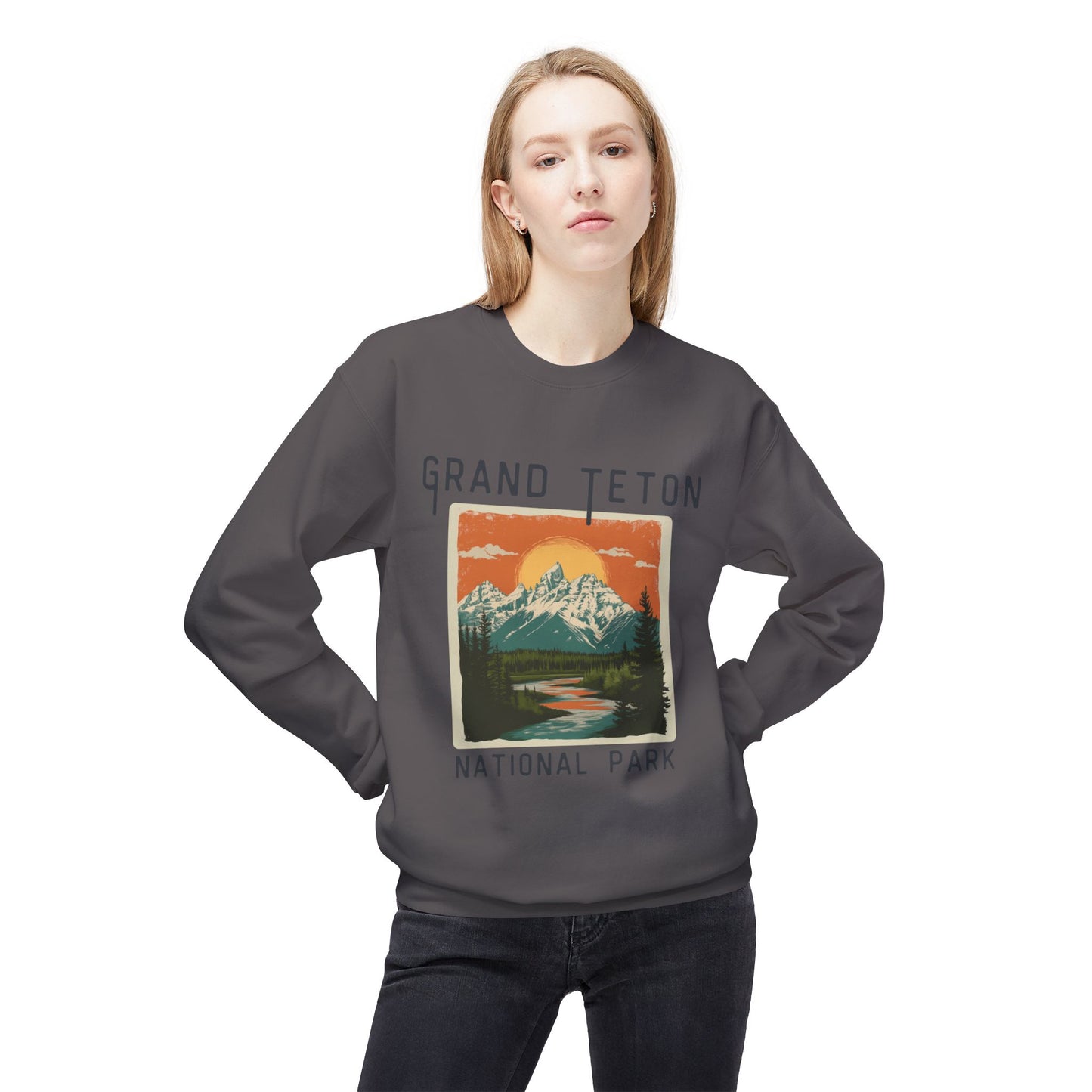 Softstyle Sweatshirt - Grand Teton National Park Fleece Sweatshirt