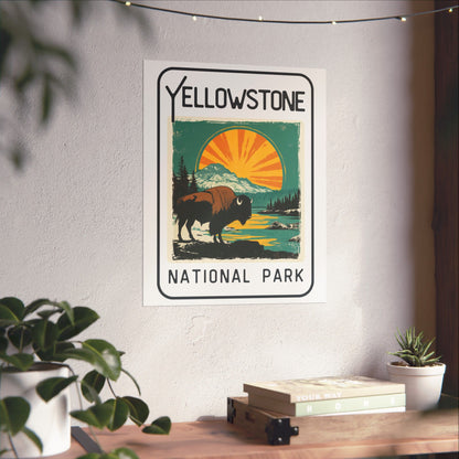 Poster - Yellowstone National Park Graphic Poster