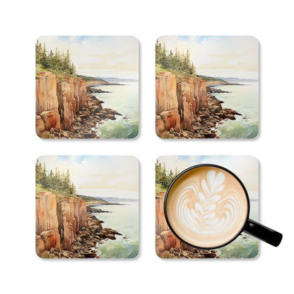 Coasters - Acadia National Park Corkwood Coaster Set