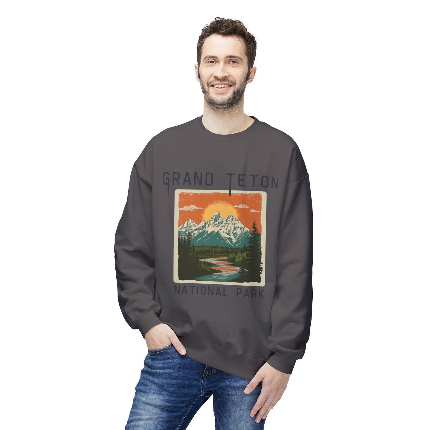 Softstyle Sweatshirt - Grand Teton National Park Fleece Sweatshirt