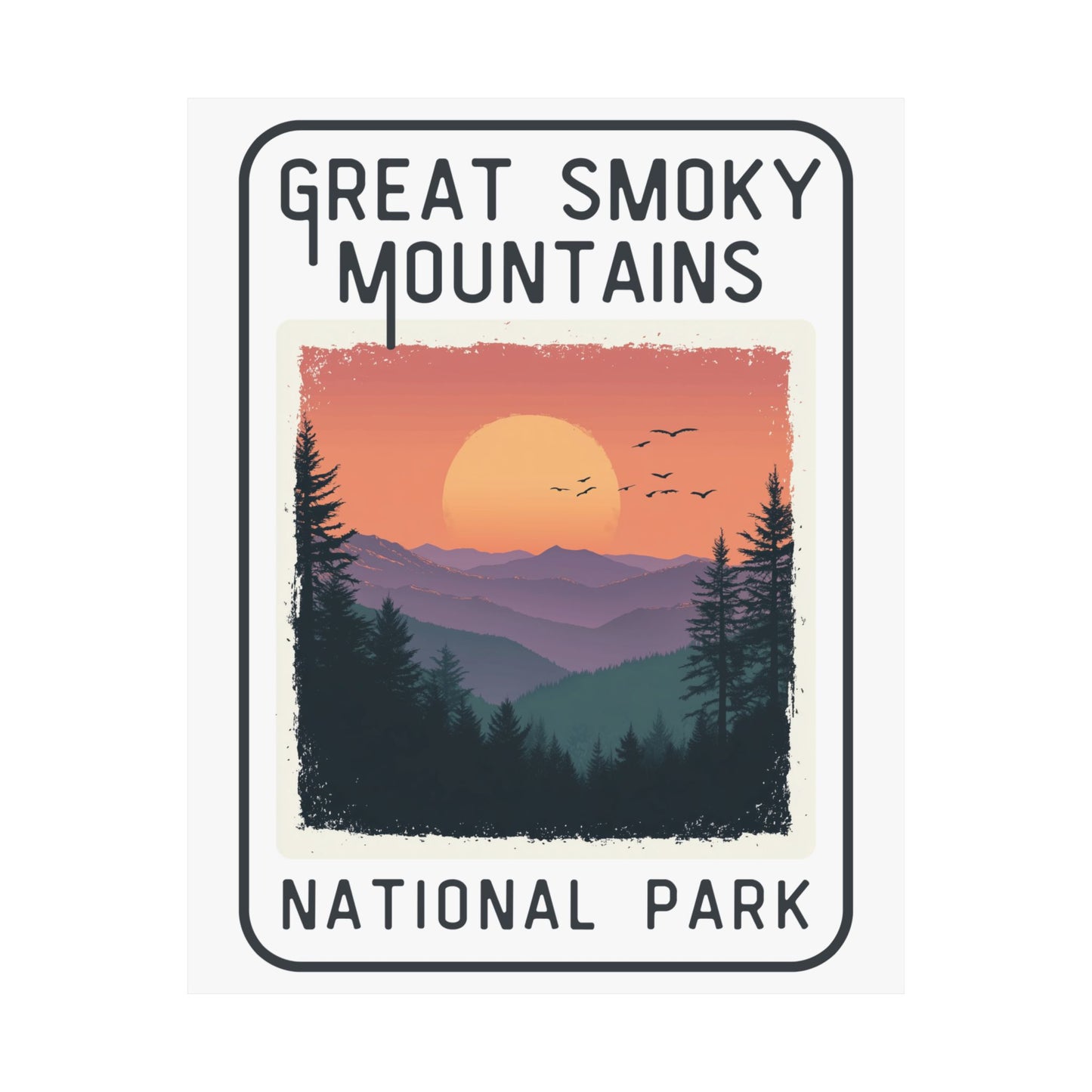 Poster - Great Smoky Mountains National Park Graphic Poster