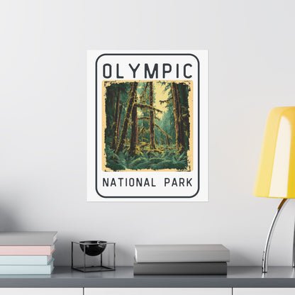 Poster - Olympic National Park Graphic Poster