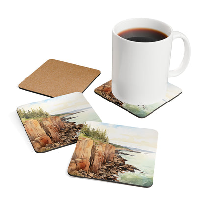 Coasters - Acadia National Park Corkwood Coaster Set