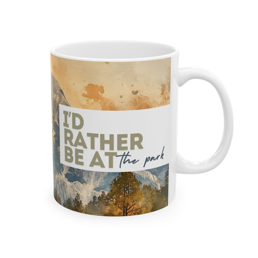 Mug - Vintage Watercolor Yosemite National Park Ceramic Mug