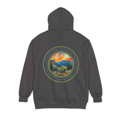 Heavyweight Hoodie - Yellowstone National Park Back Print Hoodie