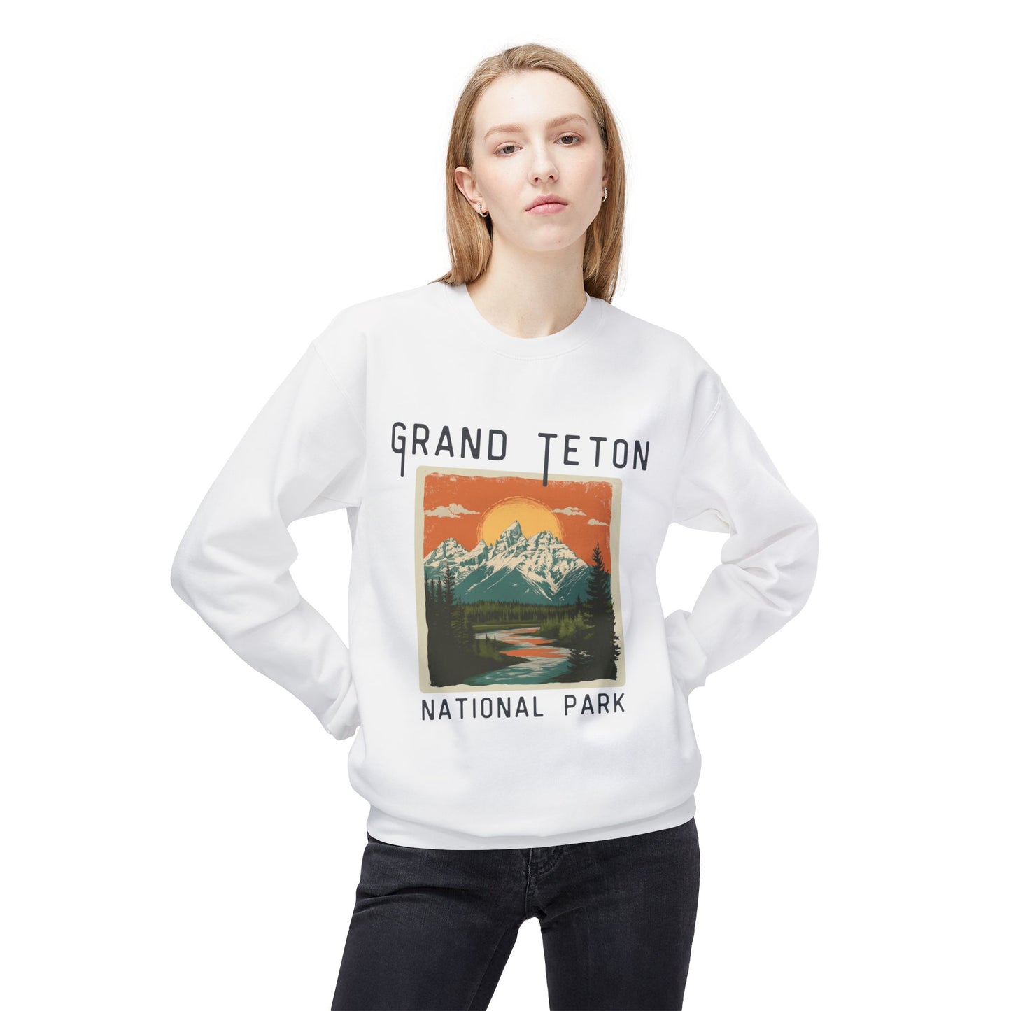 Softstyle Sweatshirt - Grand Teton National Park Fleece Sweatshirt